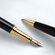 Crown-President-Tinteiro-e-Esferografica-Preta-com-Dourado